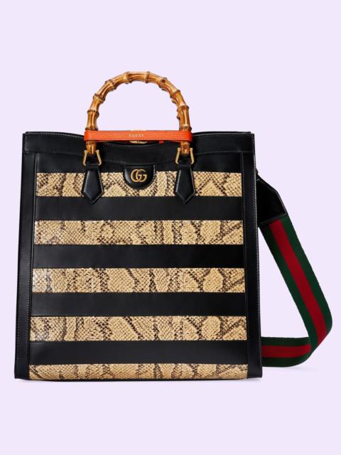 GUCCI Gucci Diana large python tote