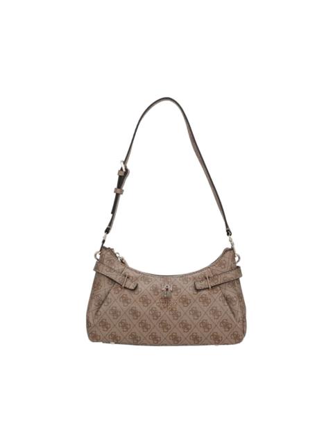 GUESS USA Yesba logo-pattern padlock-detail shoulder bag