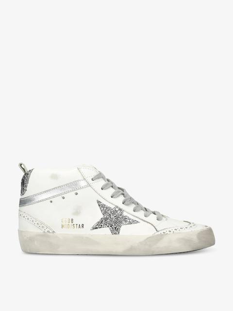 Golden Goose Mid Star 80185 logo-print leather mid-top trainers