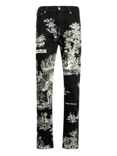 *Better With Age x Levi's 501 printed denim trousers