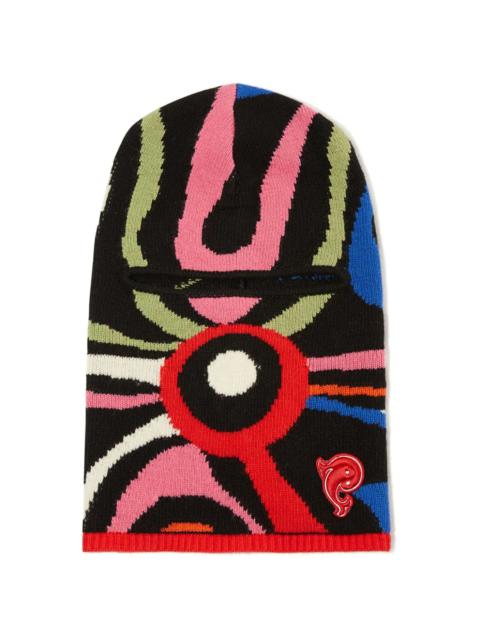 PUCCI Marmo-intarsia wool balaclava beanie