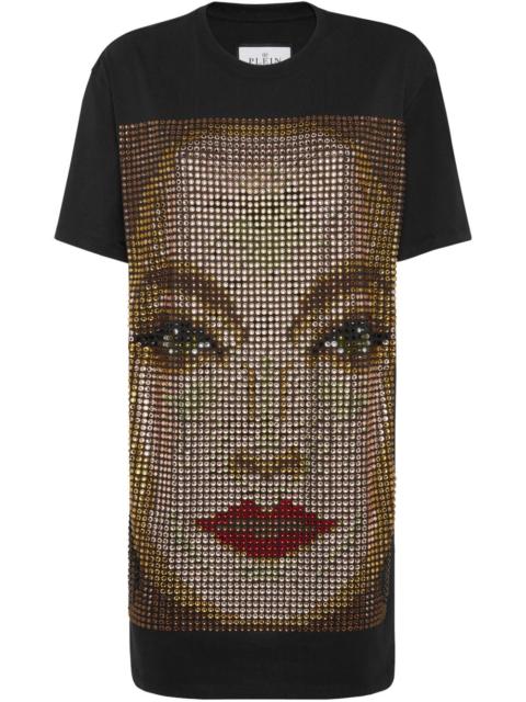 PHILIPP PLEIN rhinestone-embellished jersey dress