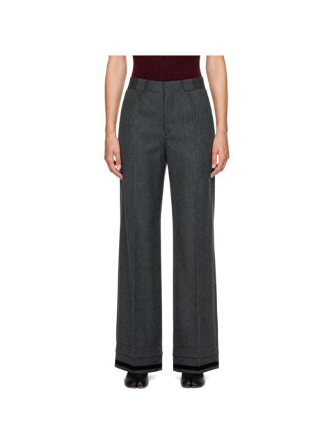 Maison Margiela Gray Pleated Wool Trousers