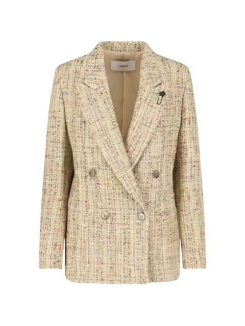 LARDINI double-breasted textured blazer