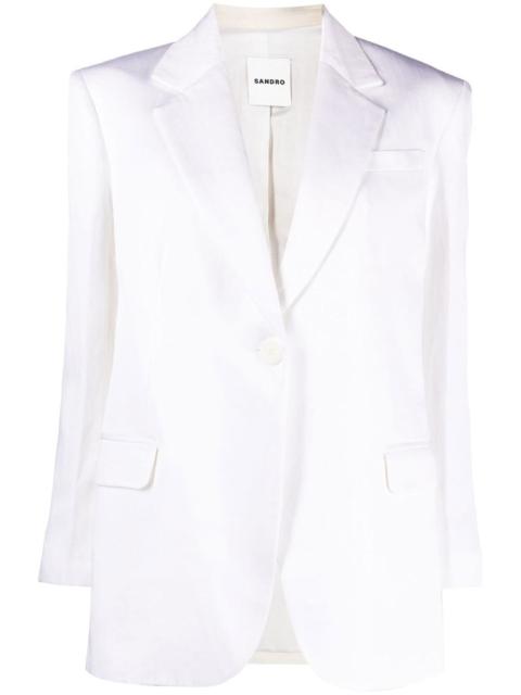 Sandro single-breasted cotton blazer