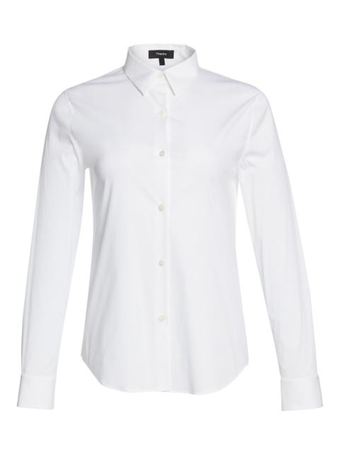 Theory Women's Tenia Luxe Cotton Shirt - White