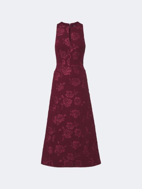 ROTATE Floral jacquard midi dress