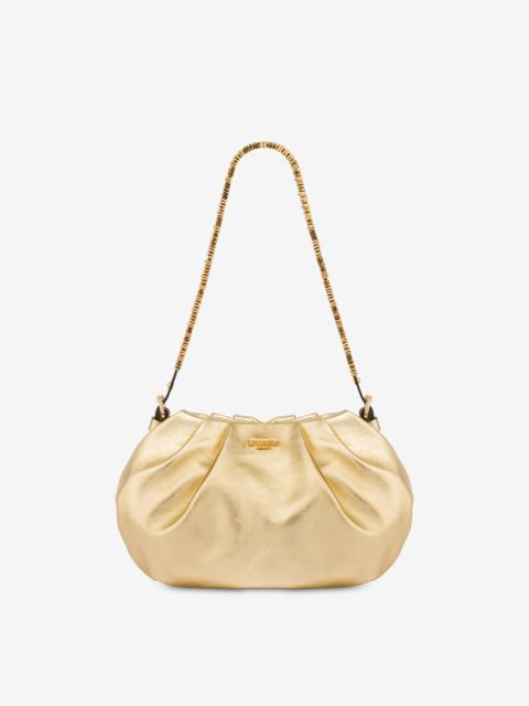 Moschino MINI LETTERING SMALL LAMINATED BAG