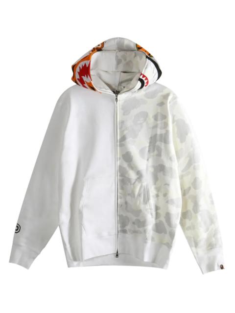 A BATHING APE® City Camo Tiger Shark Full Zip Hoodie "White" 1L80115009 WHT