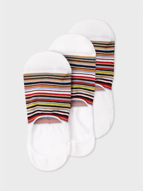 White 'Signature Stripe' Loafer Socks Three Pack