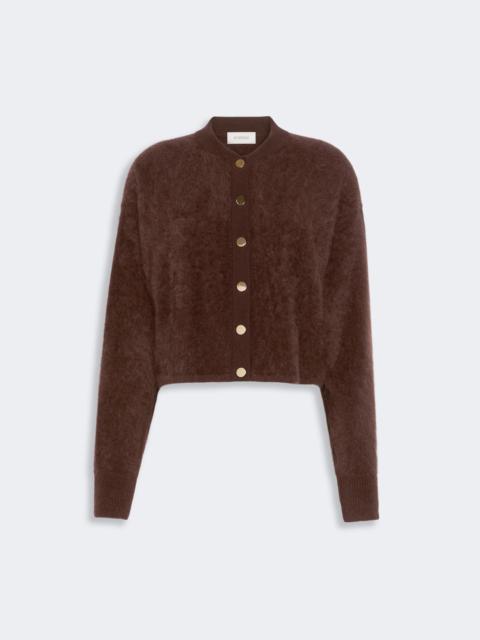Sportmax GALLI Pure cashmere bomber jacket - CHOCOLATE