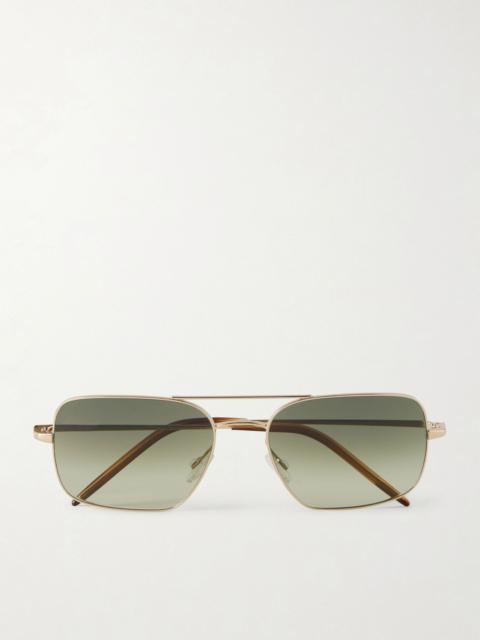 Oliver Peoples Victory II Aviator-Style Gold-Tone Sunglasses Gold