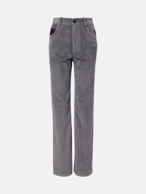 Bottega Veneta High-rise cotton corduroy straight pants