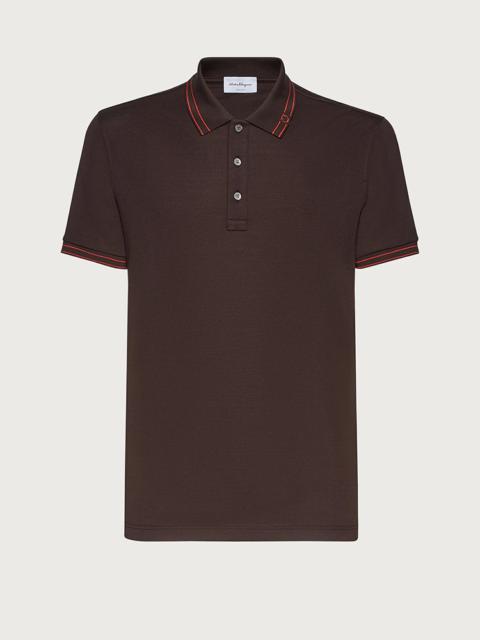 FERRAGAMO COTTON PIQUET POLO