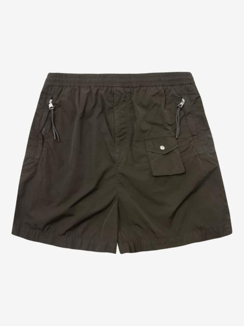 Dark Green Nylon Bermuda Shorts