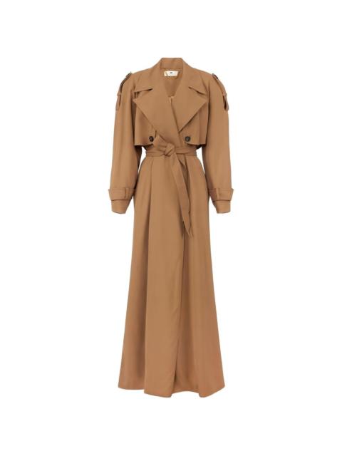 ELISABETTA FRANCHI Flowing gabardine trench coat