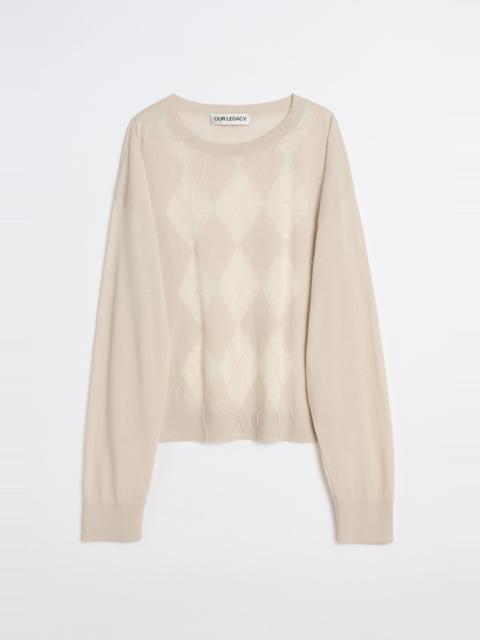 Our Legacy Sonar Roundneck Blossom Argyle Fine Wool