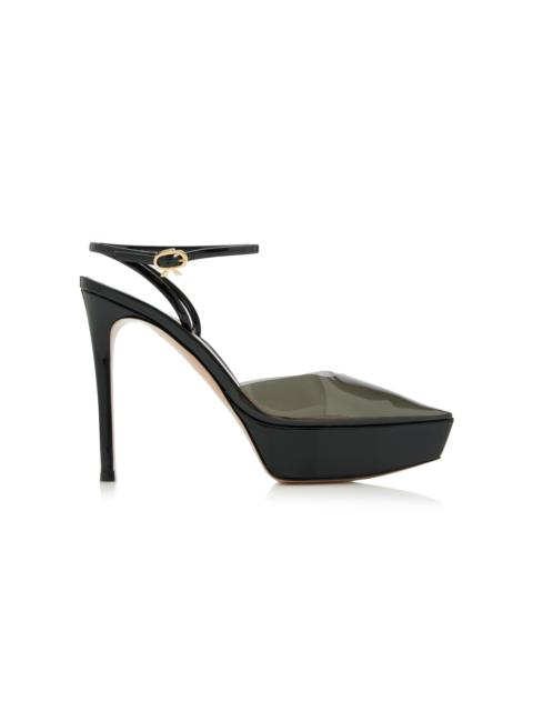 Plexi & Vernice Platform Pumps black