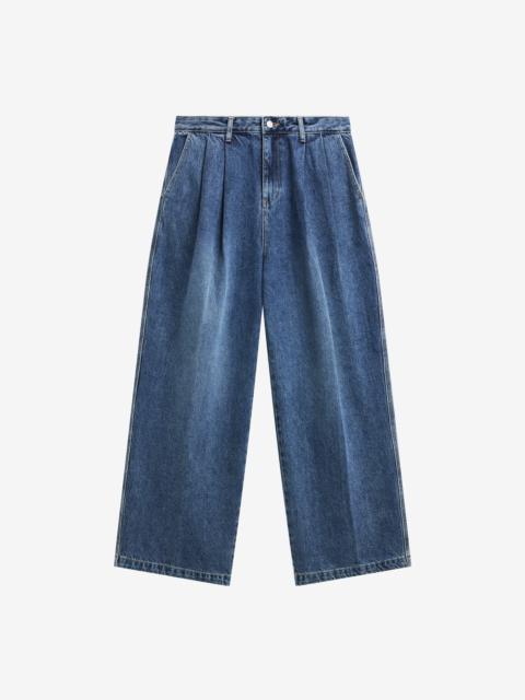 The Frankie Shop Buxton Pleated Wide Jeans - Medium Wash