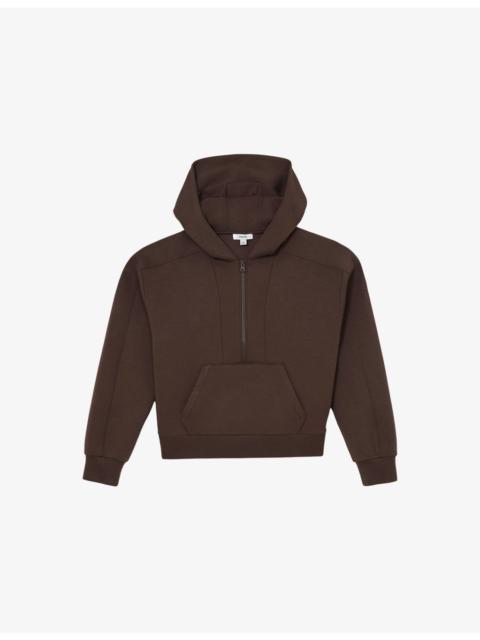 REISS Lockie Relaxed-Fit Stretch-Jersey Hoody