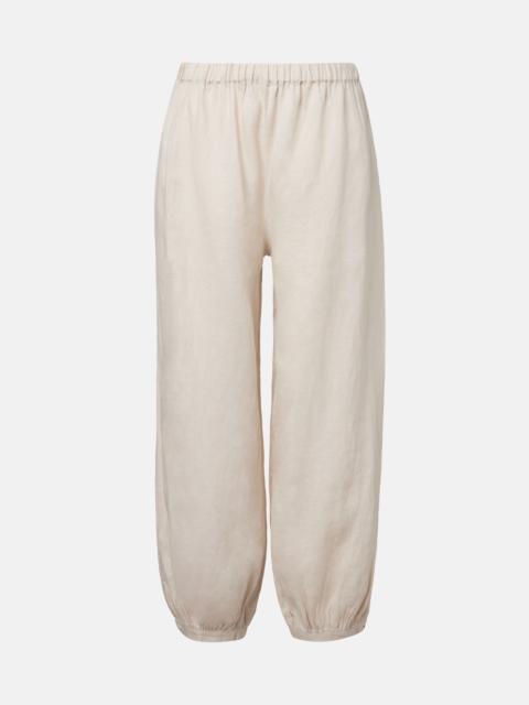 velvet Camber linen balloon pants