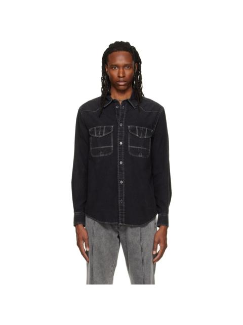 Isabel Marant Black Viken Denim Shirt