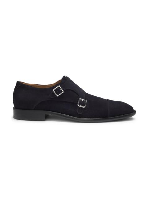 BOSS MONK SHOES IN SUEDE WITH DOUBLE STRAP