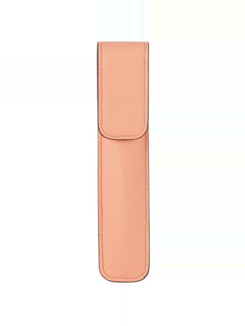 Smythson Orange Panama Pen Sleeve