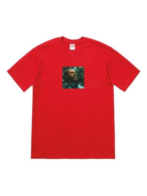 Supreme Supreme FW18 Marvin Gaye Tee Red Character Printing Short Sleeve Unisex SUP-FW18-1183