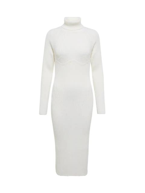 TOM FORD Ribbed-knit wool midi dress