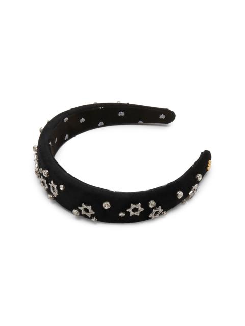 LELE SADOUGHI Women's Alice Star Of David Velvet Headband - Jet
