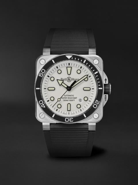Bell & Ross BR-03 Diver Automatic Stainless Steel Watch, Ref. BR03A-D-WH-ST/SRB