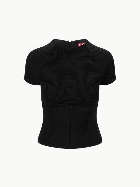 STAUD TIGEREYE TOP BLACK