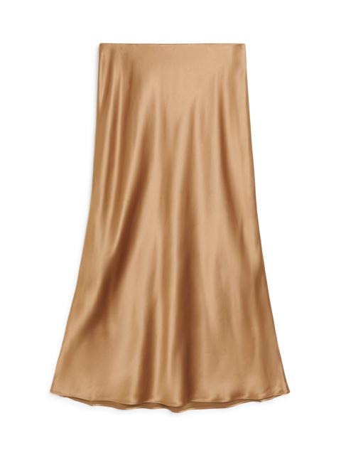 Boshan Satin Maxi Skirt bronze