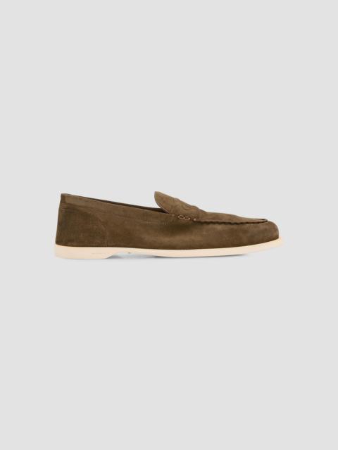 John Lobb Men's Pace Suede Loafers - Olive