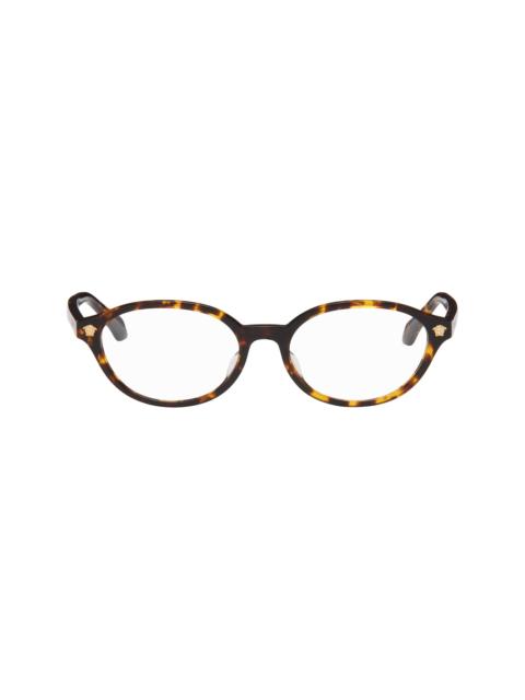 VERSACE Brown Oval Sunglasses