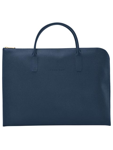 Longchamp Le Foulonné S Briefcase Navy - Leather