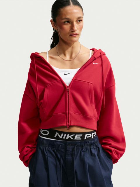 Nike Nike Studio Fleece Medium Weight Women's Oversized Full-Zip Cropped Hoodie