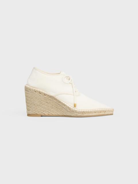 CELINE WEDGE LACE-UP ESPADRILLES IN CANVAS