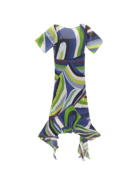 PUCCI Iride-print chiffon midi dress