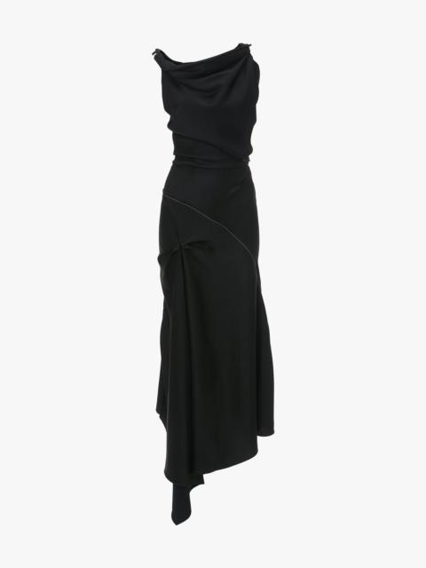 Victoria Beckham Posy Midi Dress In Black