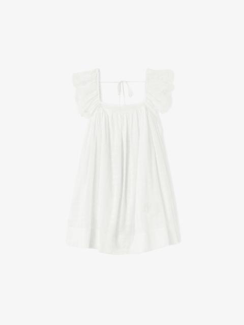 GANNI DRESS IN WHITE BRODERIE ANGLAISE