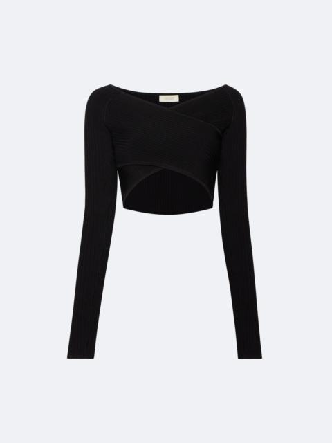 LAPOINTE Shiny Viscose Cropped Top