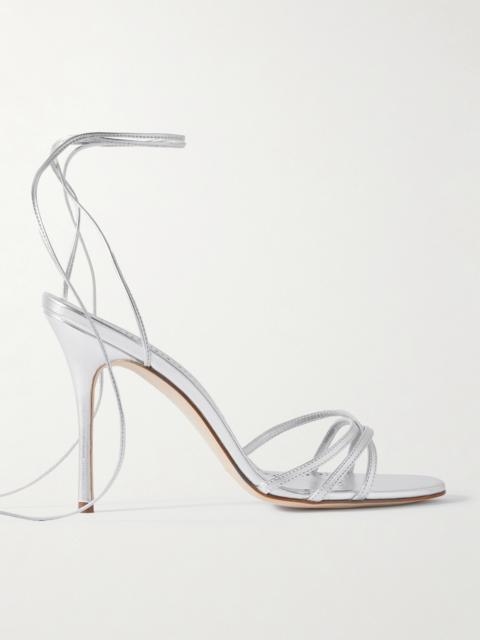 Manolo Blahnik Leva 105 Metallic Leather Sandals