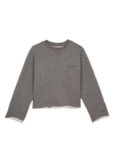 BRAIN DEAD Boxy French Terry Sweatshirt - Heather Grey