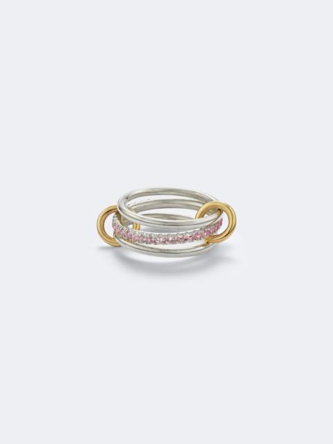 Spinelli Kilcollin Tigris sterling silver and 18kt gold ring with sapphires