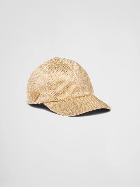 Prada Duchesse baseball cap with crystals