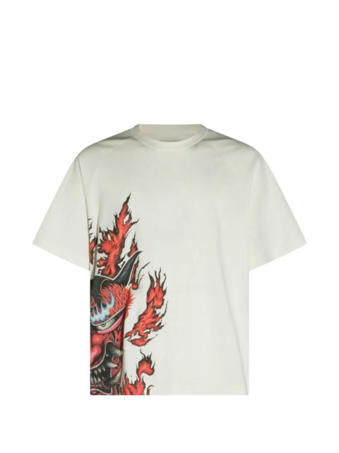 Y-3 Y-3 Graphic-print Raglan-sleeve T-shirt