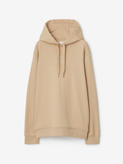 Burberry Embroidered EKD Cotton Hoodie