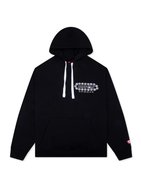 ICECREAM CHAIN HOODIE - BLACK
